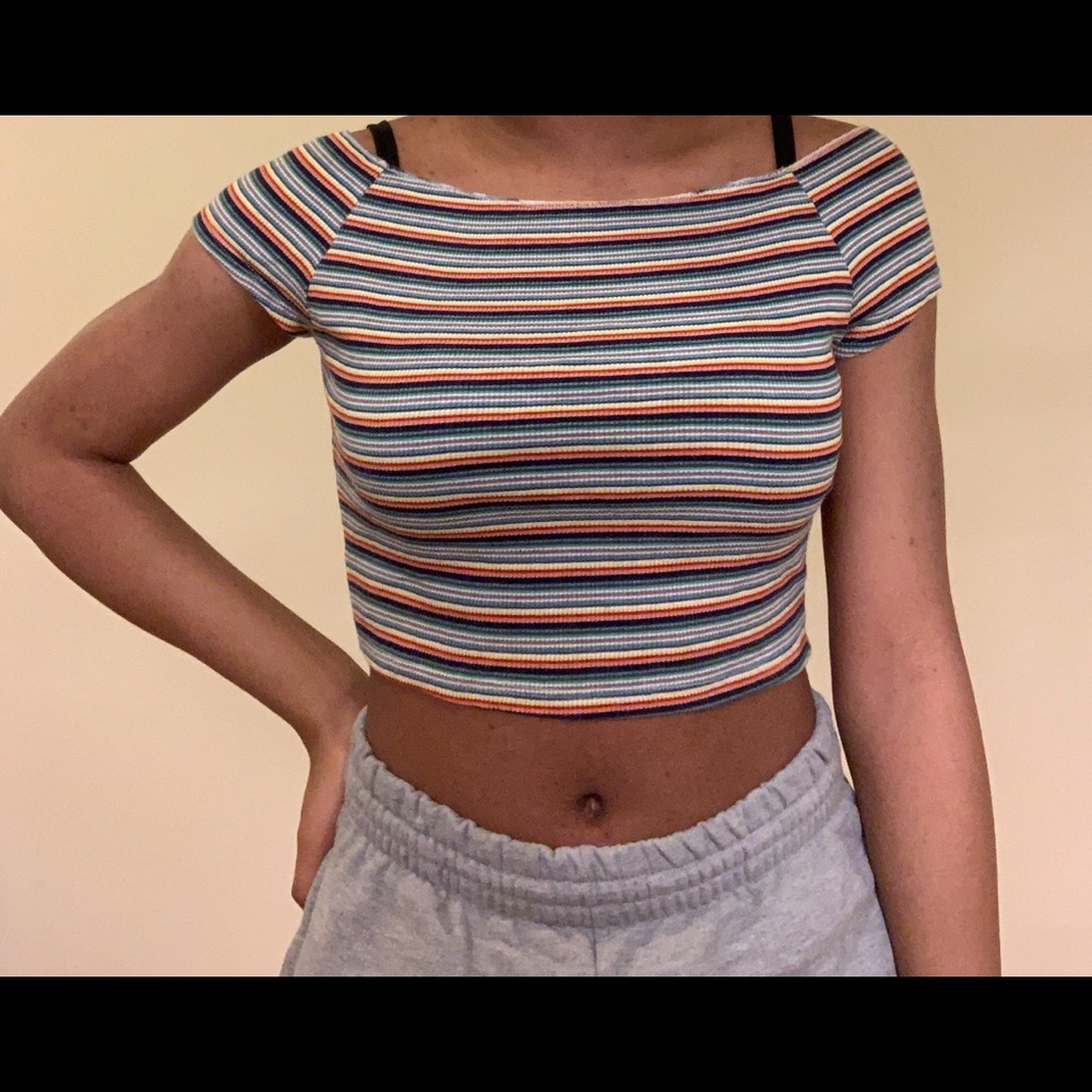 brandy melville rainbow top